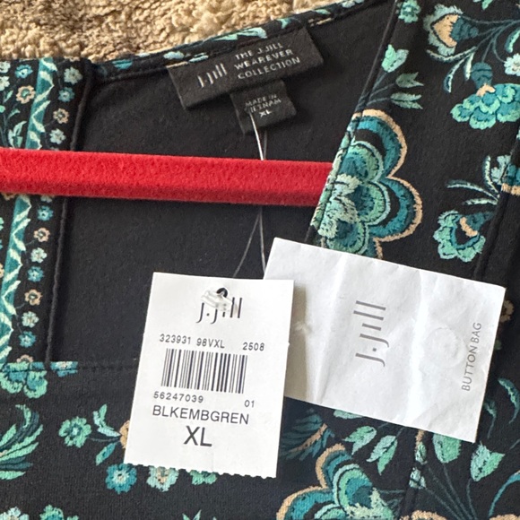 🌿 J.Jill Floral Knit Top – XL | NWT | Wearever Collection - Picture 5 of 8